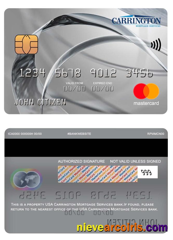 USA Carrington Mortgage Services bank mastercard